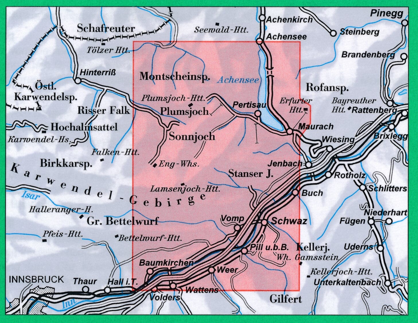 Carte de randonnée n° 05/3 - Karwendelgebirge Est (Alpes autrichiennes) | Alpenverein carte de randonnée Alpenverein
