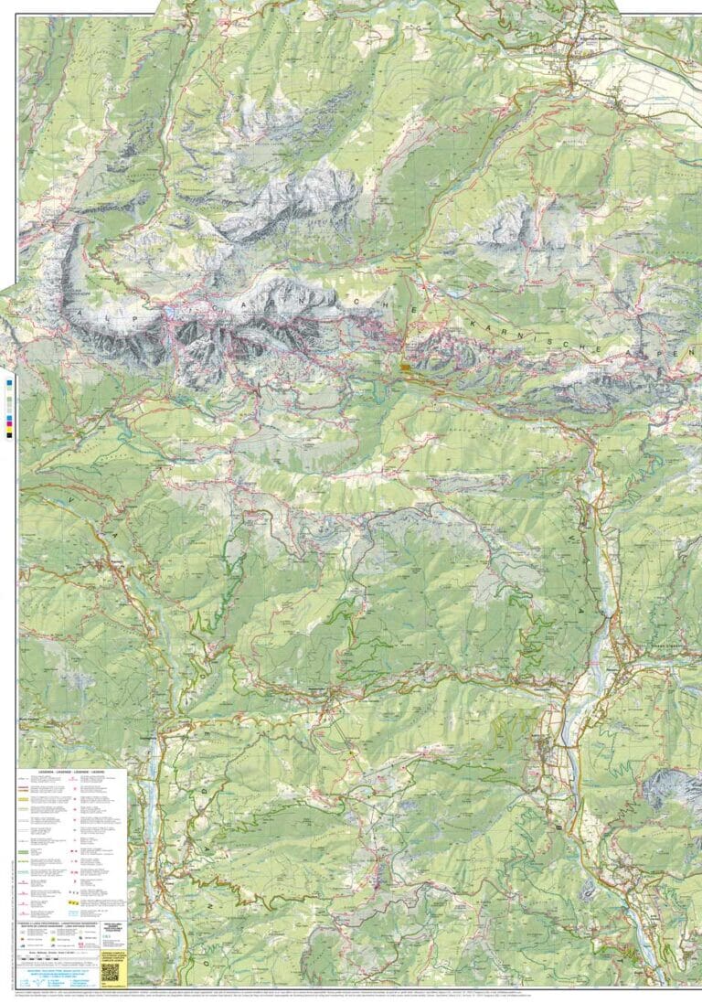 Carte de randonnée n° 09 - Alpi Carniche (Alpes Carniques, Italie) | Tabacco carte de randonnée Tabacco 