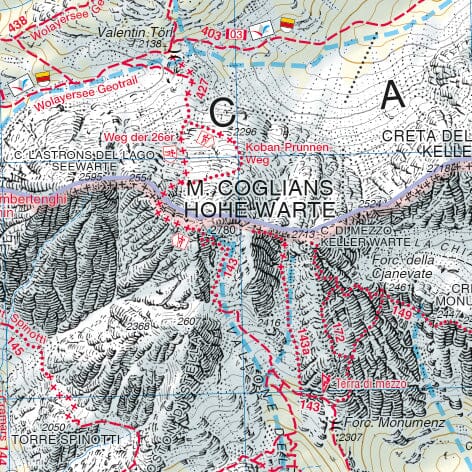 Carte de randonnée n° 09 - Alpi Carniche (Alpes Carniques, Italie) | Tabacco carte de randonnée Tabacco 