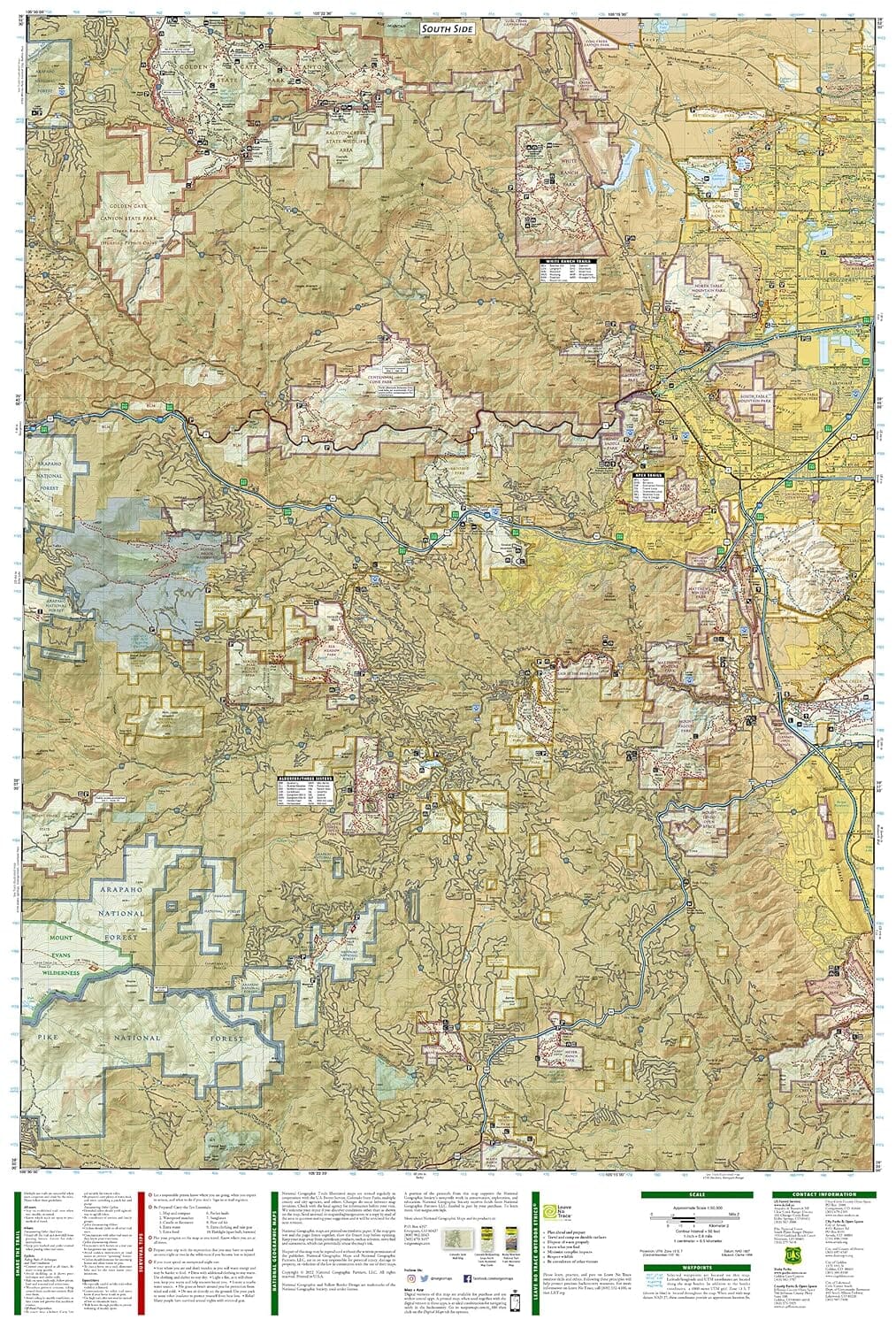 Carte de randonnée n° 100 - Boulder / Golden (Colorado) | National Geographic carte de randonnée National Geographic