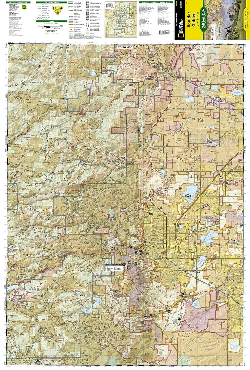 Carte de randonnée n° 100 - Boulder / Golden (Colorado) | National Geographic carte de randonnée National Geographic