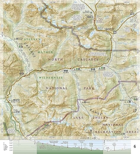 Carte de randonnée n° 1002 - Pacific Crest Trail : du Canada à Snoqualmie (Washington) | National Geographic carte de randonnée National Geographic