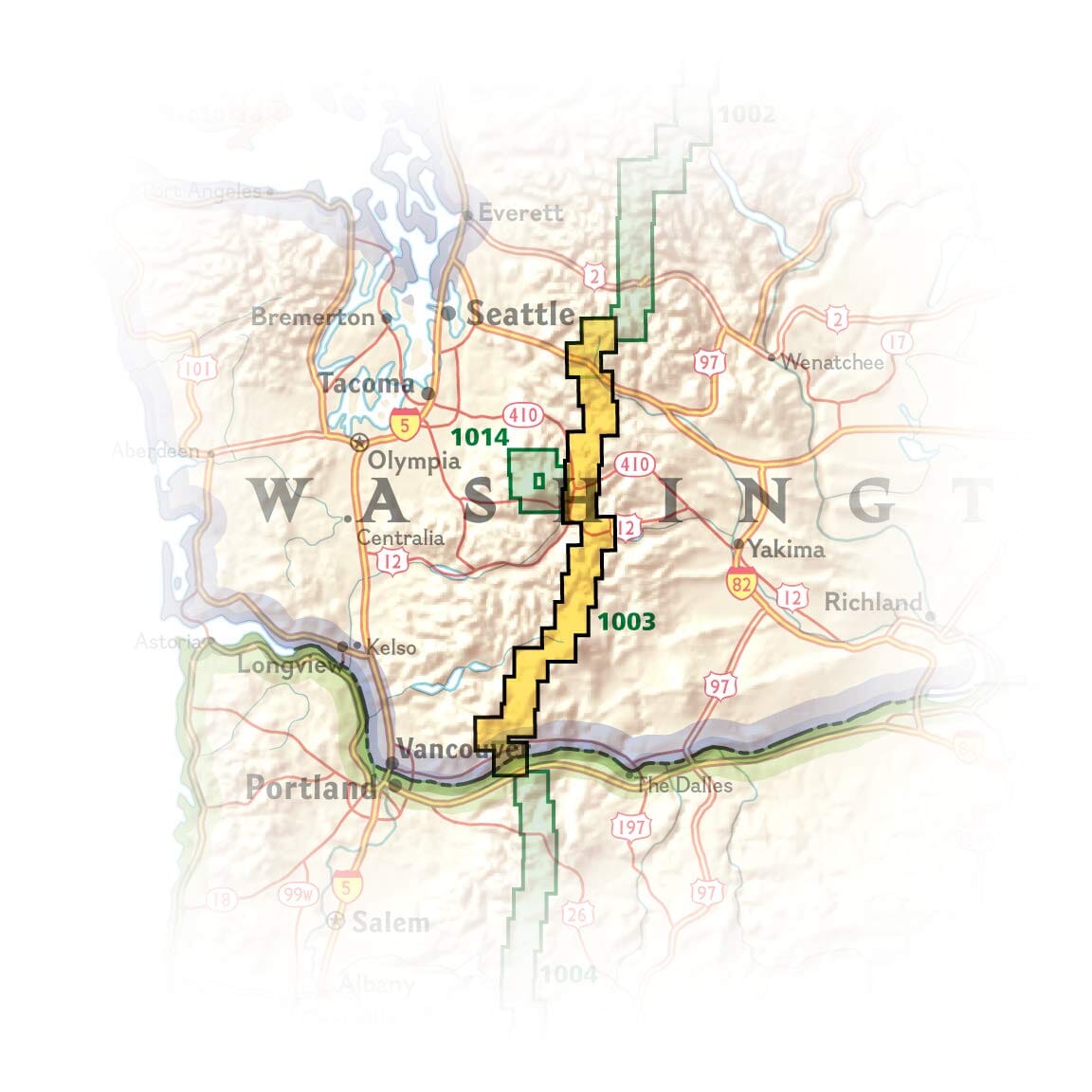 Carte de randonnée n° 1003 - Pacific Crest Trail : Snoqualmie Pass to Cascade Locks (Washington) | National Geographic carte de randonnée National Geographic