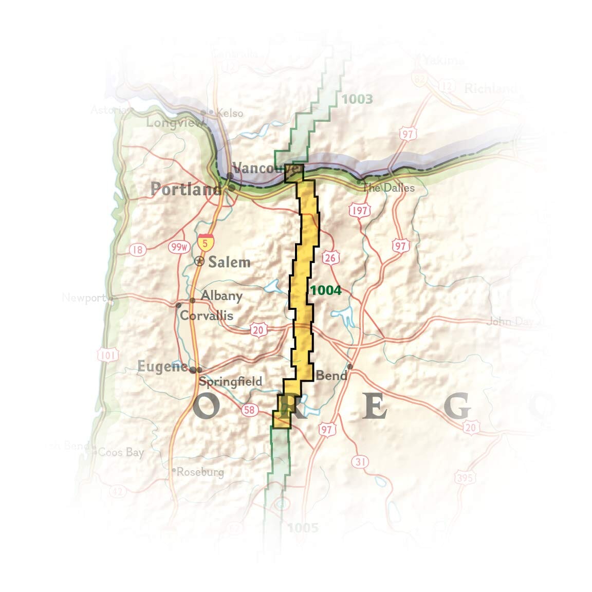 Carte de randonnée n° 1004 - Pacific Crest Trail : Cascade Locks à Willamette Pass (Oregon) | National Geographic carte de randonnée National Geographic