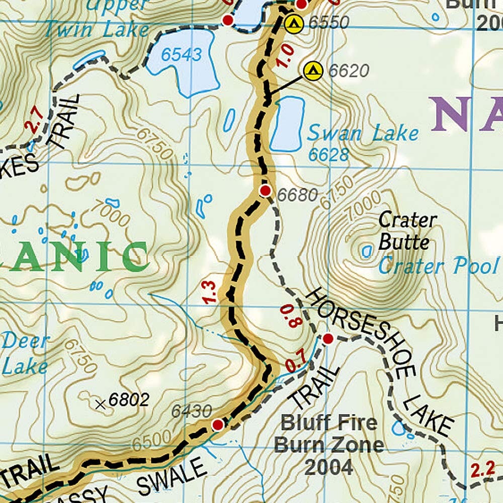 Carte de randonnée n° 1007 - Pacific Crest Trail - Shasta and Lassen : Castle Craggs à Sierra Buttes | National Geographic carte de randonnée National Geographic