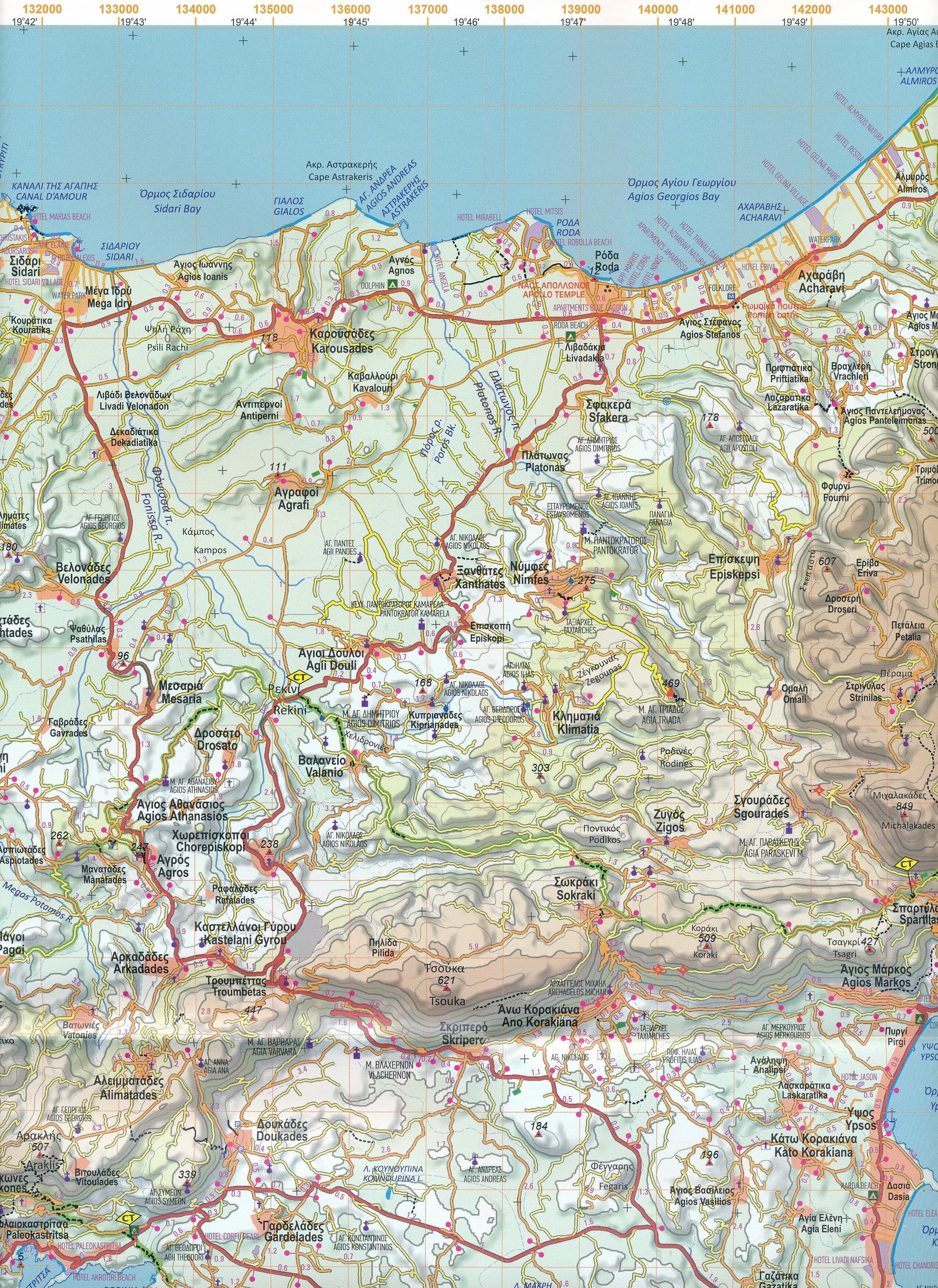 Carte de randonnée n° 10.28 - île de Naxos | Anavasi carte de randonnée Anavasi