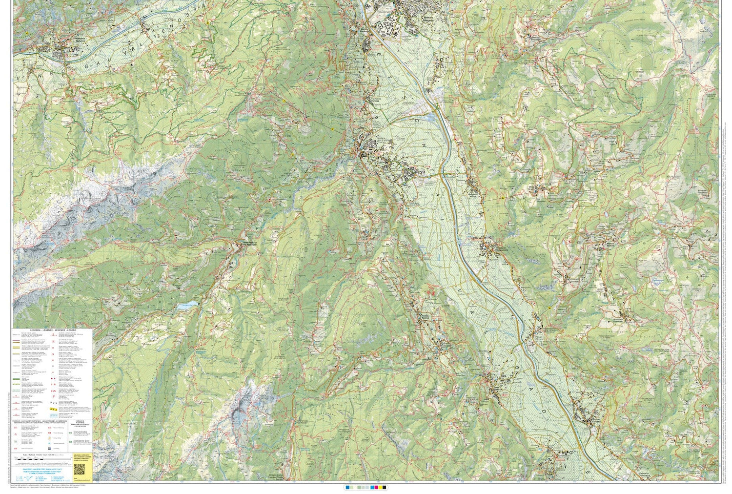 Carte de randonnée n° 11 - Merano e dintorni (Trentin-Haut-Adige, Italie) | Tabacco carte de randonnée Tabacco