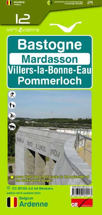 Carte de randonnée n° 12 - Bastogne, Bardasson | Mini Planet carte de randonnée Mini Planet