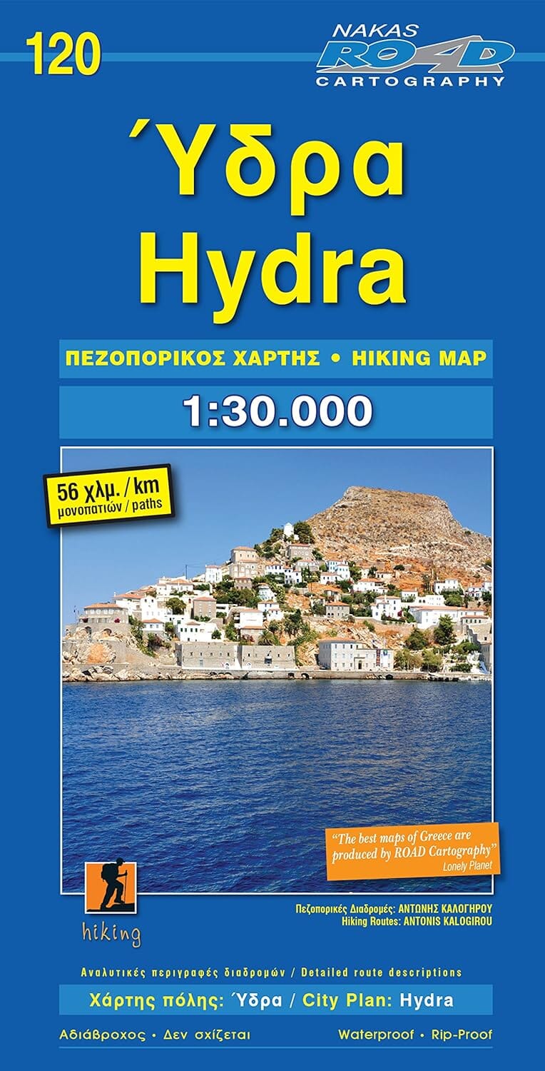 Carte de randonnée n° 120 - Hydra | Road Editions carte de randonnée Road Editions