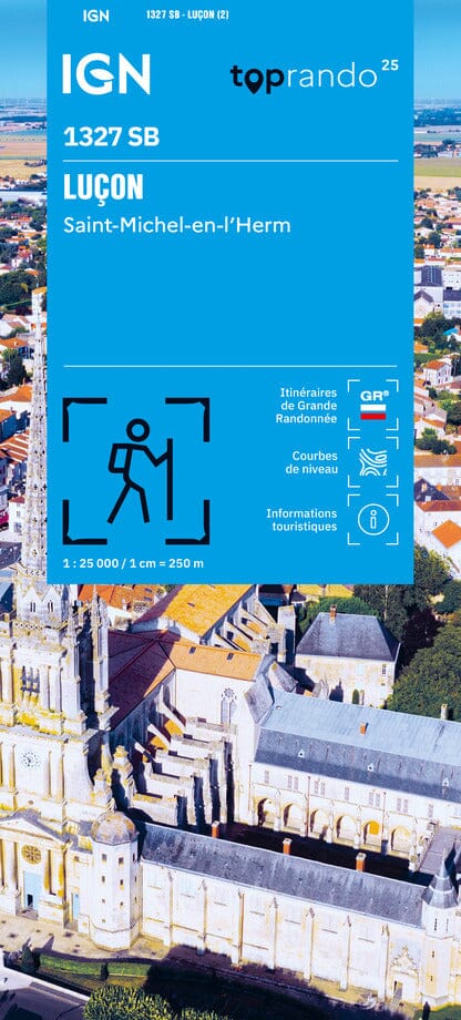 Carte de randonnée IGN Série Bleue n° 1327 - Luçon, Saint-Michel-en-l'Herm carte de randonnée IGN