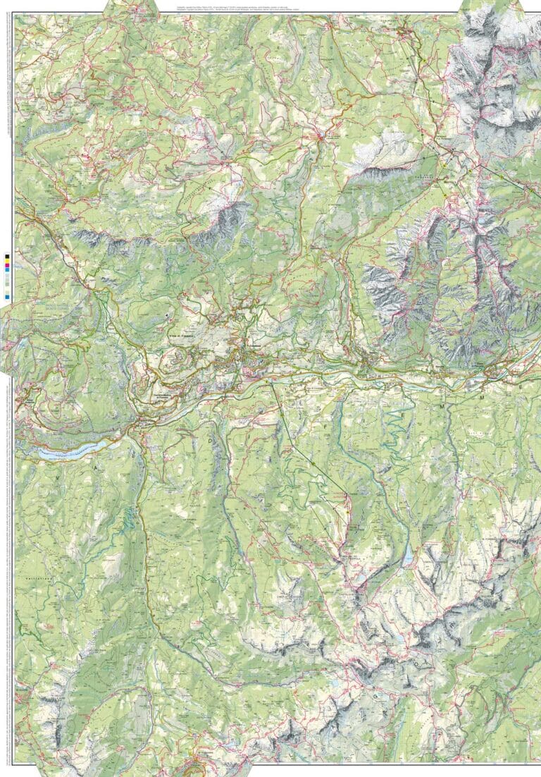 Carte de randonnée n° 14 - Vallée de Fiemme et chaînes de Lagorai et de Latemar (Dolomites, Italie) | Tabacco carte de randonnée Tabacco 
