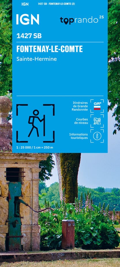 Carte de randonnée IGN Série Bleue n° 1427 - Fontenay-le-Comte, Sainte-Hermine carte de randonnée IGN