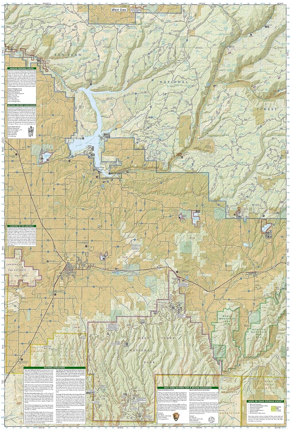 Carte de randonnée n° 144 - Durango Cortez (Colorado) | National Geographic carte pliée National Geographic 
