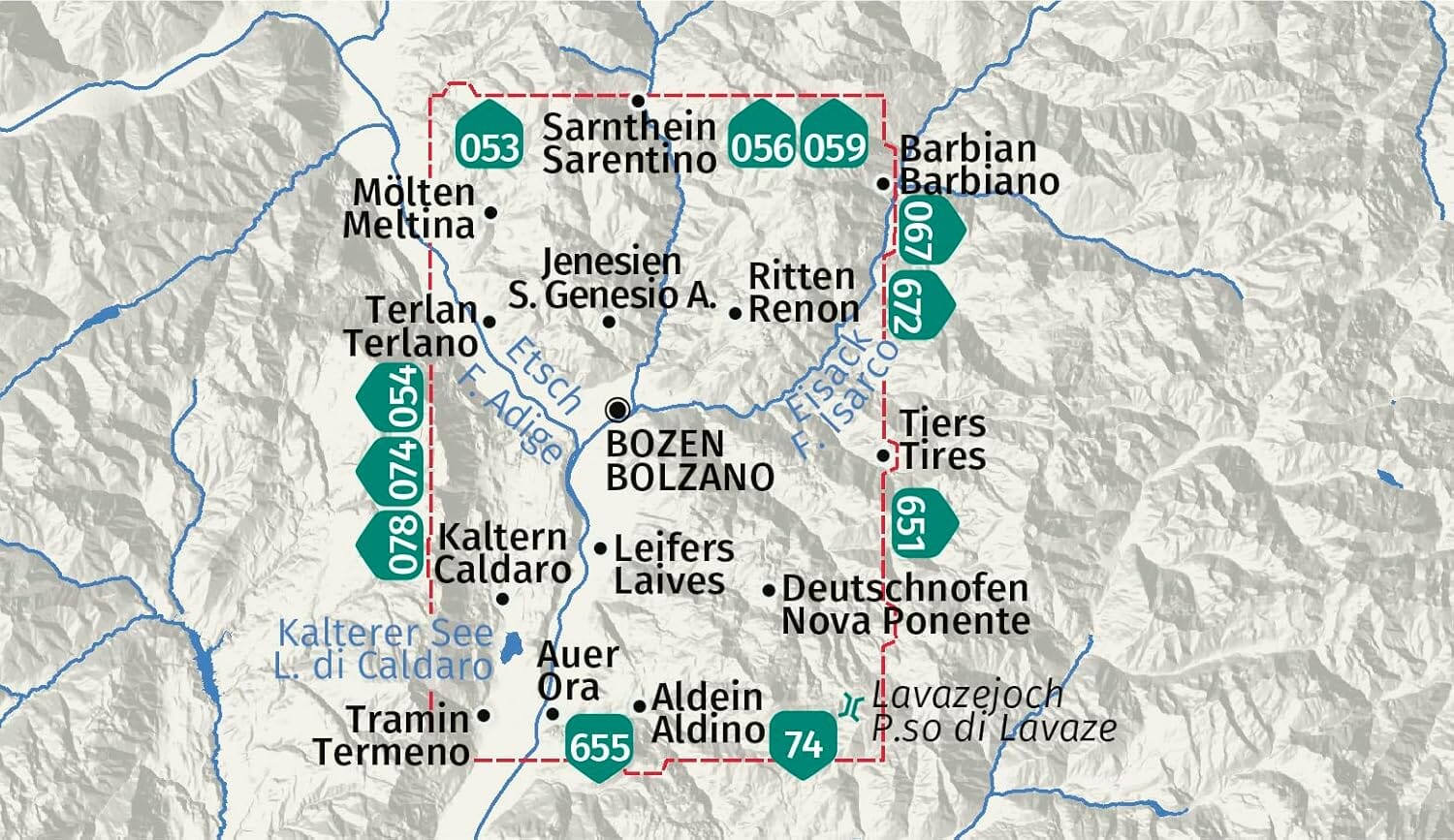 Carte de randonnée n° 154 - Bolzano & environs + Aktiv Guide (Italie) | Kompass carte de randonnée Kompass