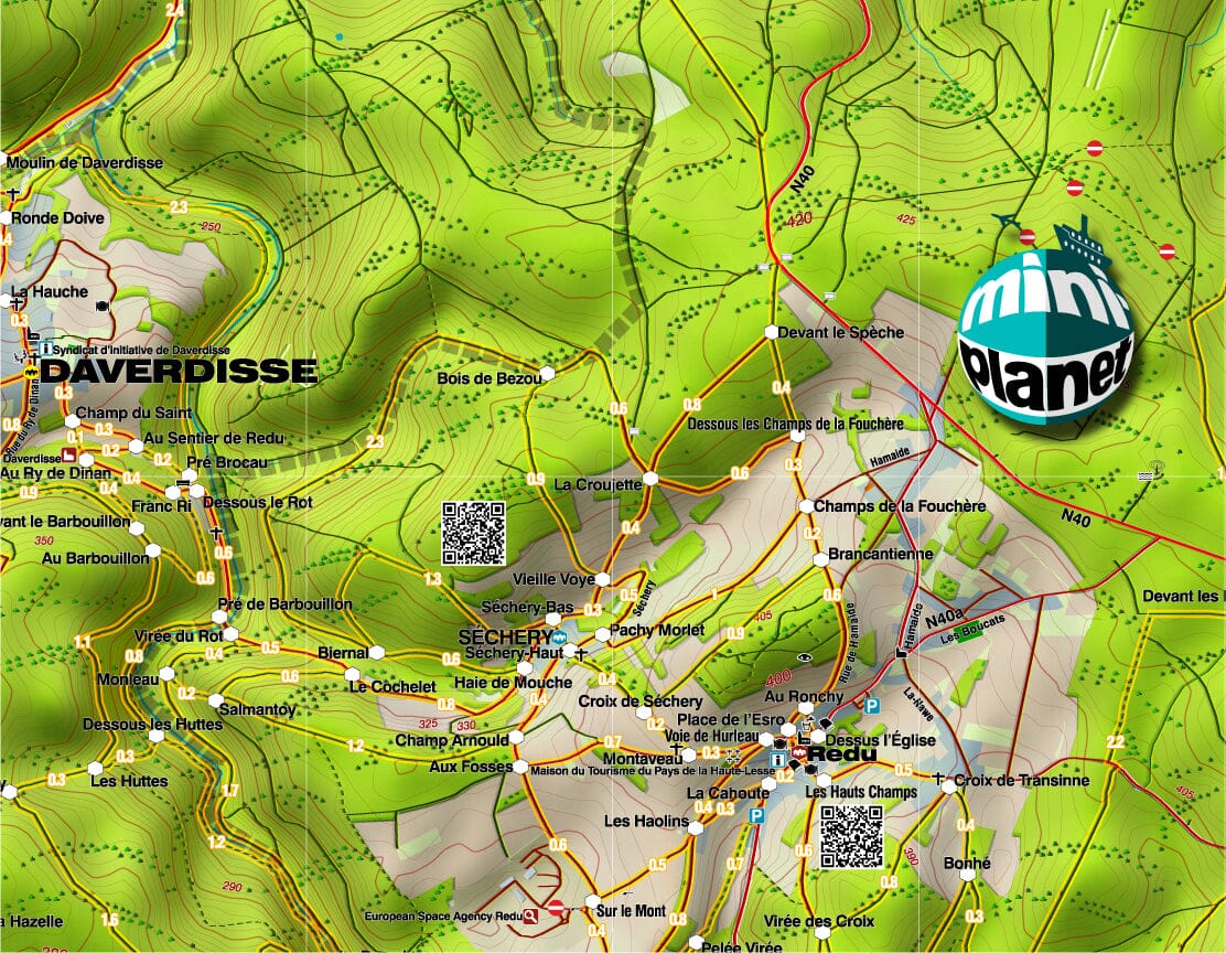 Carte de randonnée n° 18 - Redu, Daverdisse, Porcheresse, Libin | Mini Planet carte de randonnée Mini Planet 