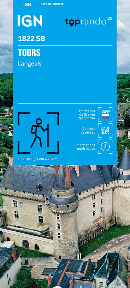 Carte de randonnée IGN Série Bleue n° 1822 - Tours, Langeais carte de randonnée IGN