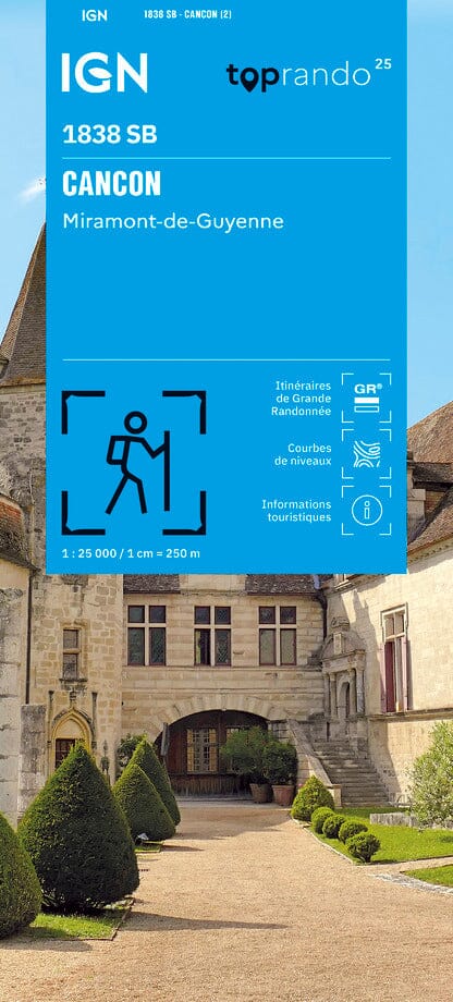 Carte de randonnée n° 1838 - Cancon, Miramont-de-Guyenne | IGN - Série Bleue carte de randonnée IGN