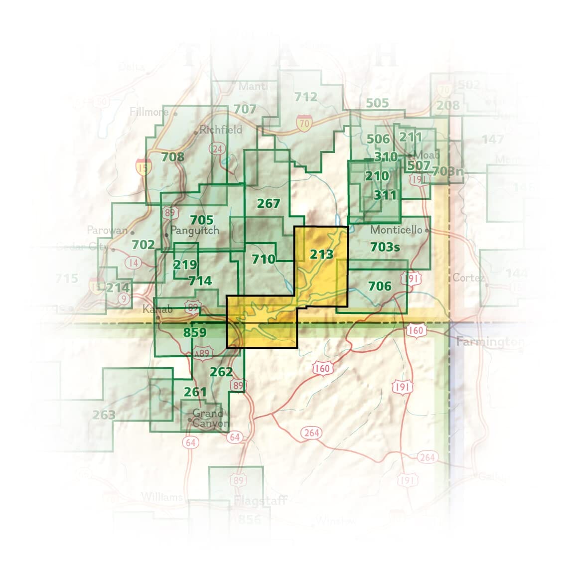 Carte de randonnée n° 213 - Parc de Glen Canyon (Utah, Arizona) | National Geographic carte de randonnée National Geographic