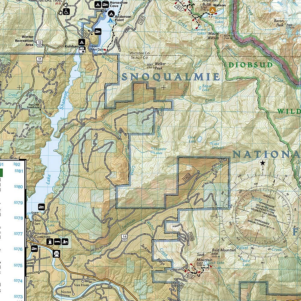 Carte de randonnée n° 223 - North Cascades National Park (Washington) | National Geographic carte de randonnée National Geographic 