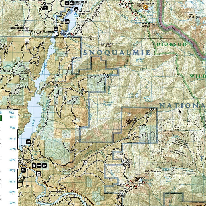 Carte de randonnée n° 223 - North Cascades National Park (Washington) | National Geographic carte de randonnée National Geographic 