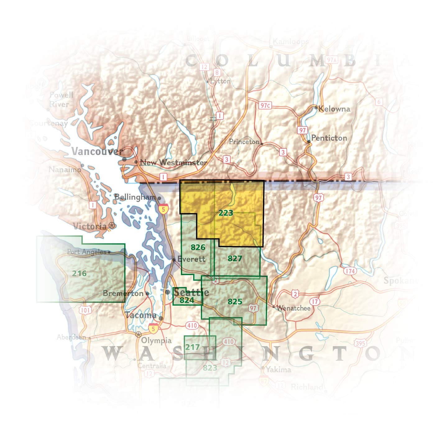 Carte de randonnée n° 223 - North Cascades National Park (Washington) | National Geographic carte de randonnée National Geographic 
