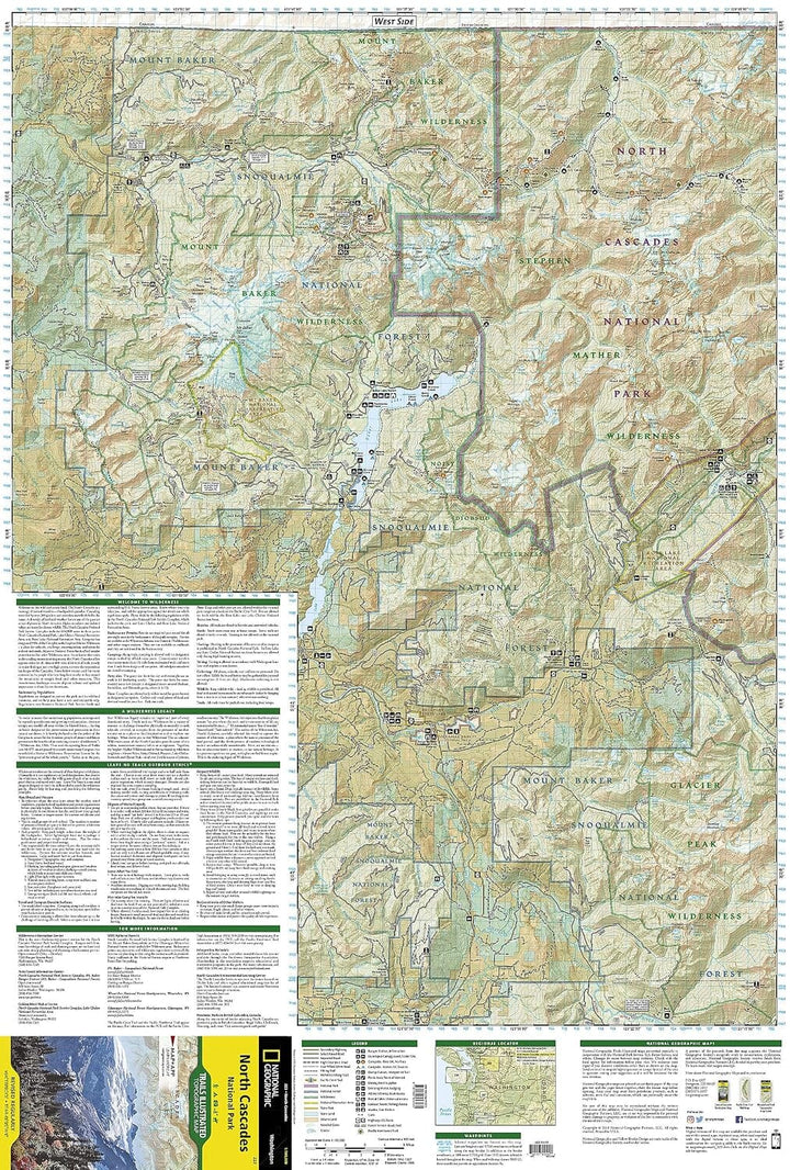 Carte de randonnée n° 223 - North Cascades National Park (Washington) | National Geographic carte de randonnée National Geographic 