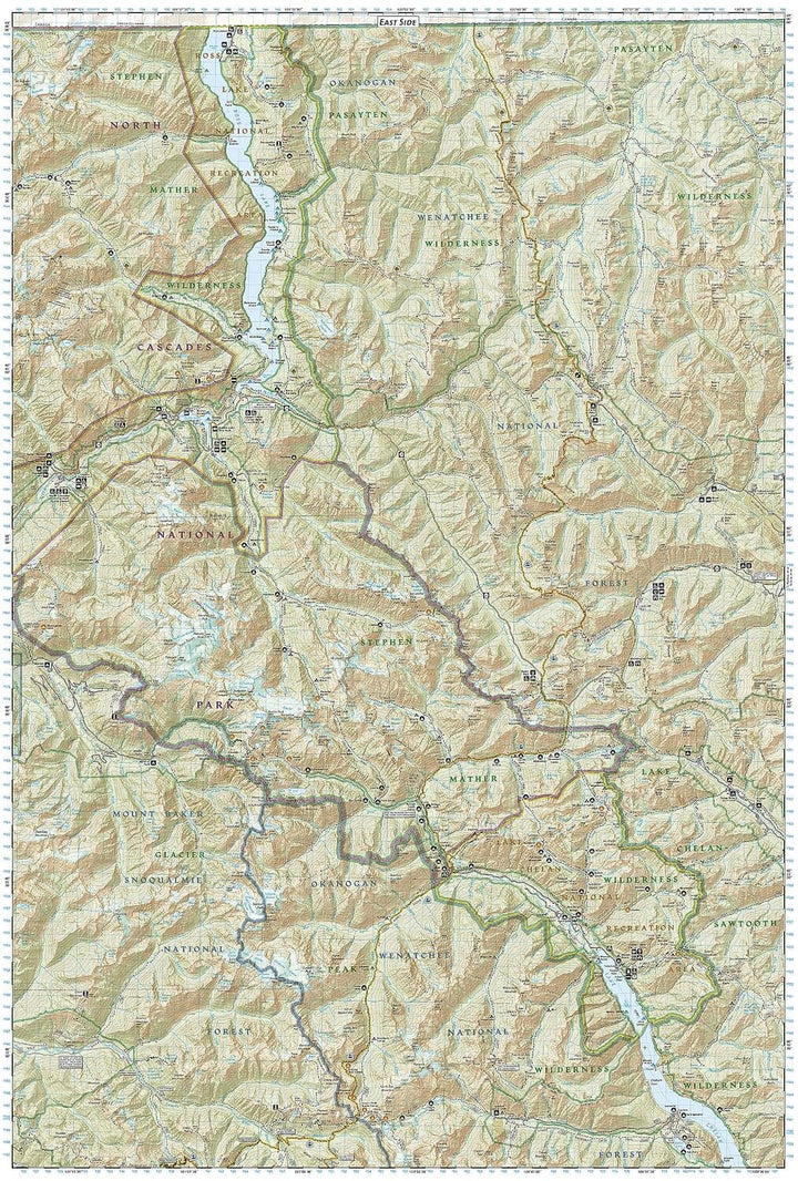 Carte de randonnée n° 223 - North Cascades National Park (Washington) | National Geographic carte de randonnée National Geographic 