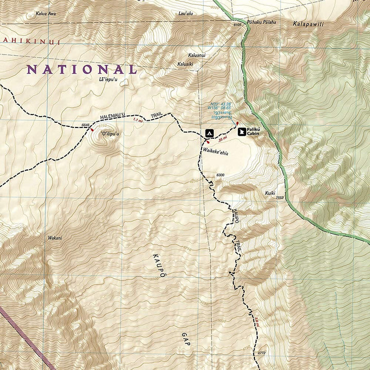 Carte de randonnée n° 227 - Parc national de Haleakala (Hawaii) | National Geographic carte de randonnée National Geographic 