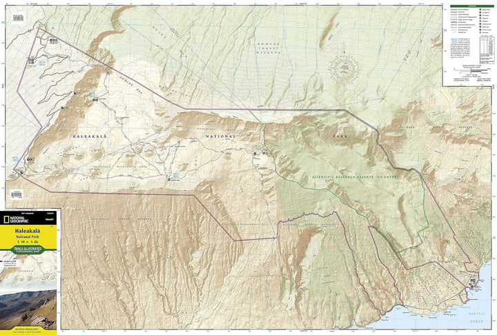 Carte de randonnée n° 227 - Parc national de Haleakala (Hawaii) | National Geographic carte de randonnée National Geographic 