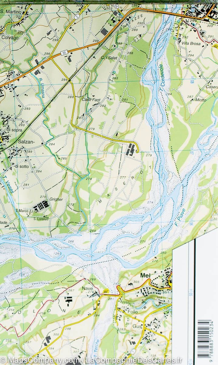 Carte de randonnée n° 23 - Alpi Feltrine, Le Vètte- Cimonega | Tabacco carte de randonnée Tabacco