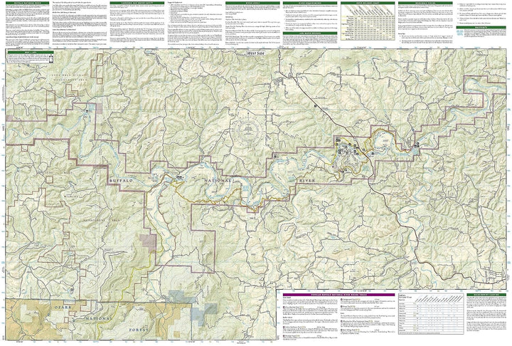 Carte de randonnée n° 233 - Buffalo National River, East, Arkansas | National Geographic carte de randonnée National Geographic 