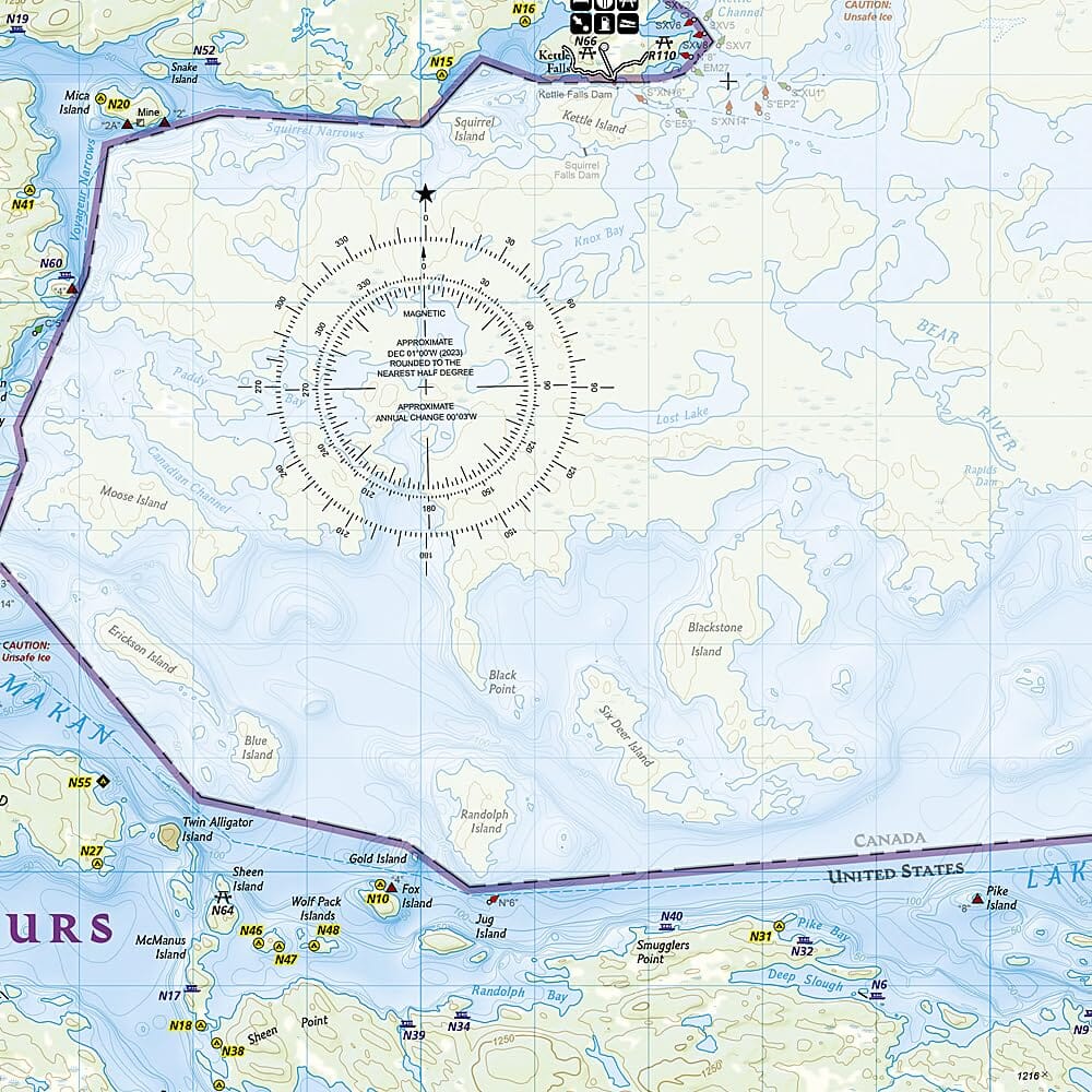 Carte de randonnée n° 264 - Parc national des Voyageurs (Minnesota) | National Geographic carte de randonnée National Geographic 
