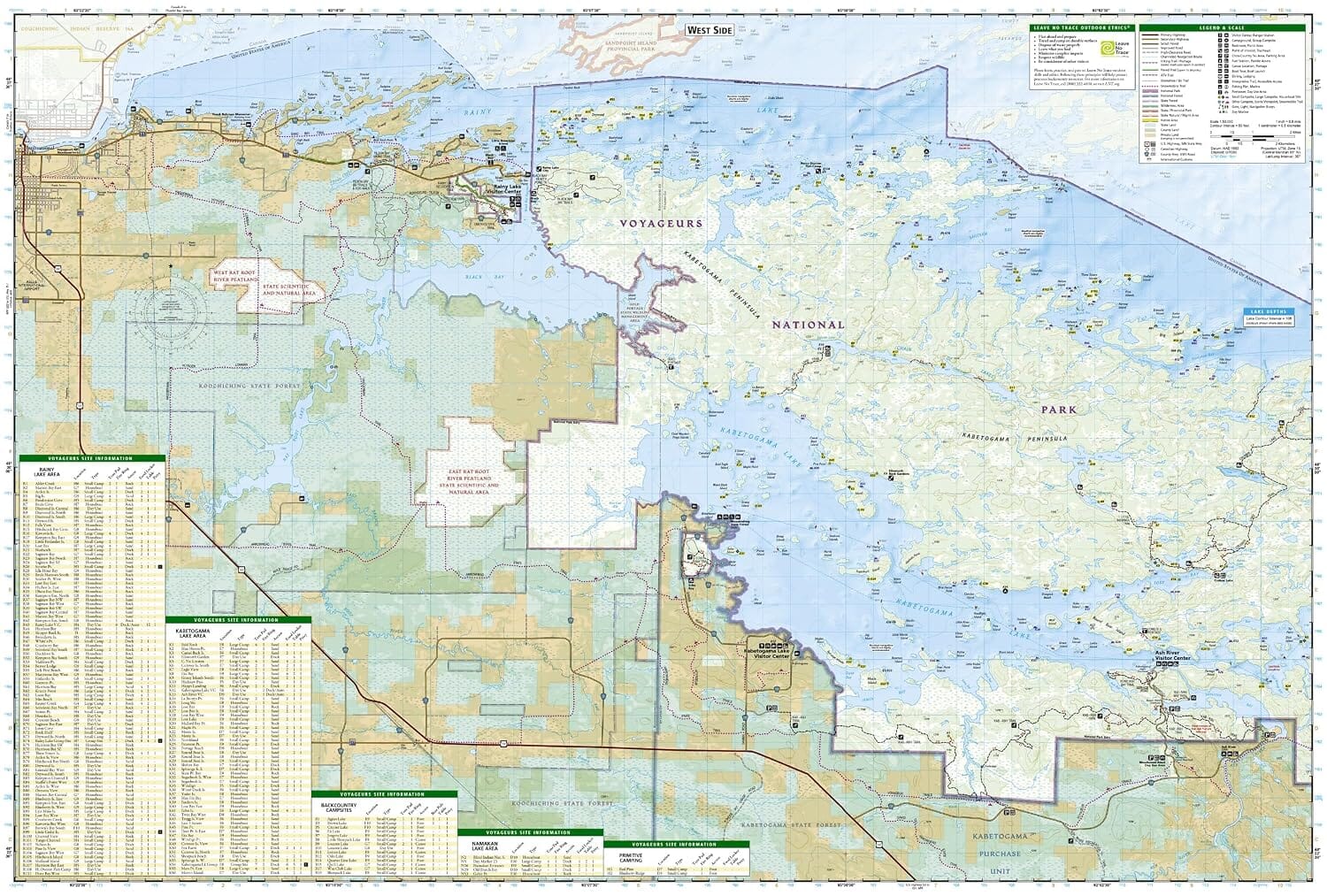Carte de randonnée n° 264 - Parc national des Voyageurs (Minnesota) | National Geographic carte de randonnée National Geographic 