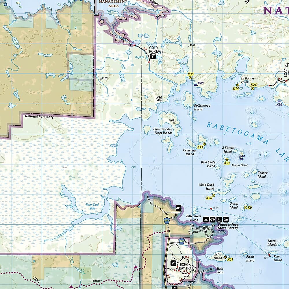 Carte de randonnée n° 264 - Parc national des Voyageurs (Minnesota) | National Geographic carte de randonnée National Geographic 