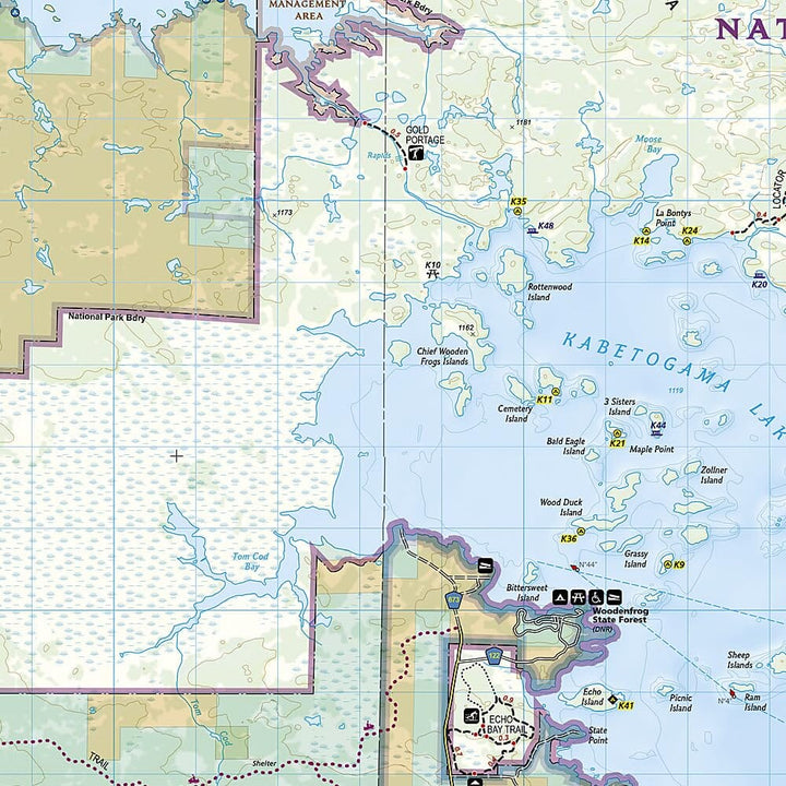 Carte de randonnée n° 264 - Parc national des Voyageurs (Minnesota) | National Geographic carte de randonnée National Geographic 
