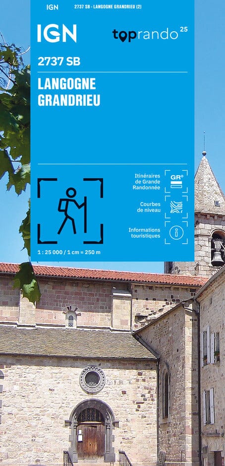 Carte de randonnée n° 2737 - Langogne, Grandrieu | IGN - Série Bleue carte de randonnée IGN