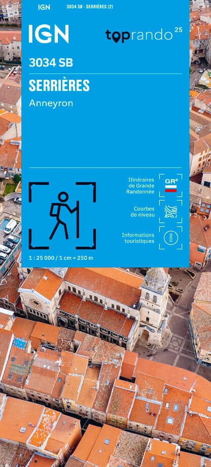 Carte de randonnée IGN Série Bleue n° 3034 - Serrières, Anneyron carte de randonnée IGN