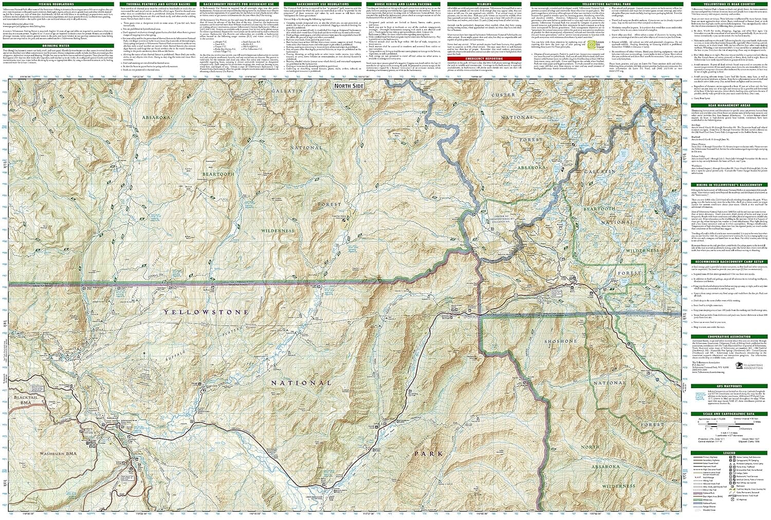 Carte de randonnée n° 304 - Tower, Canyon (Parc National de Yellowstone, USA) | National Geographic carte de randonnée National Geographic