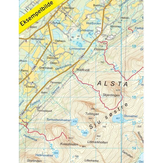 Carte de randonnée n° 3049 - Skjakerfjella (Norvège) | Nordeca - série 3000 carte de randonnée Nordeca