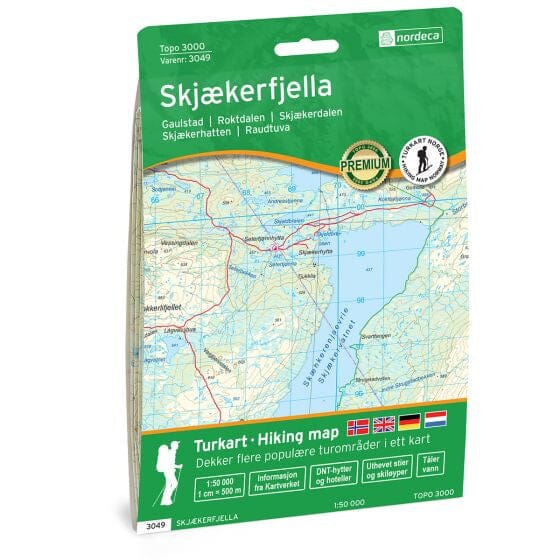 Carte de randonnée n° 3049 - Skjakerfjella (Norvège) | Nordeca - série 3000 carte de randonnée Nordeca