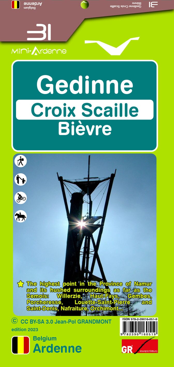 Carte de randonnée n° 31 - Gedinne, Croix-Scaille, Bièvre | Mini Planet carte pliée Mini Planet 