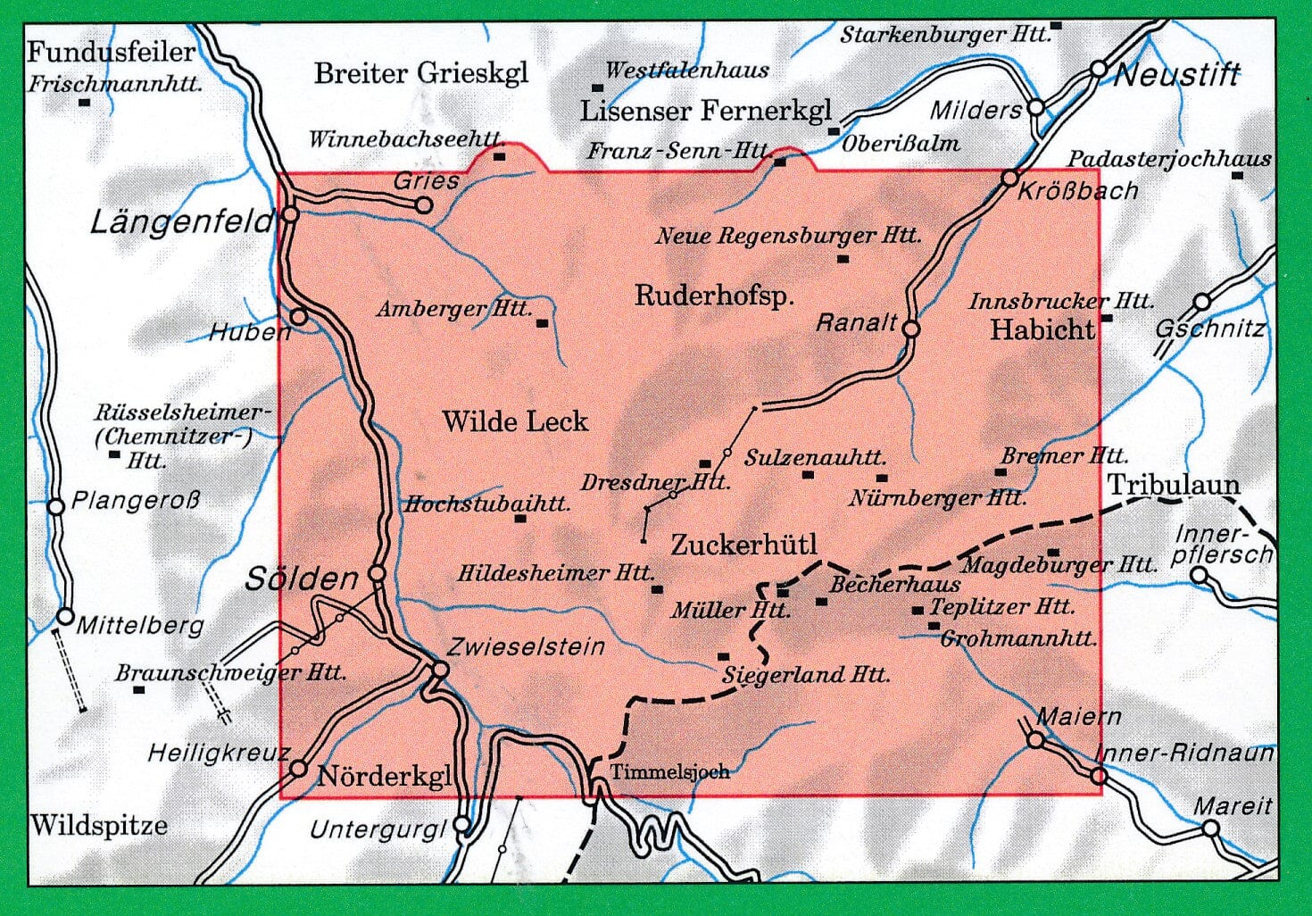 Carte de randonnée n° 31/1 - Stubaier Alpen Hochstubai (Alpes autrichiennes) | Alpenverein carte de randonnée Alpenverein