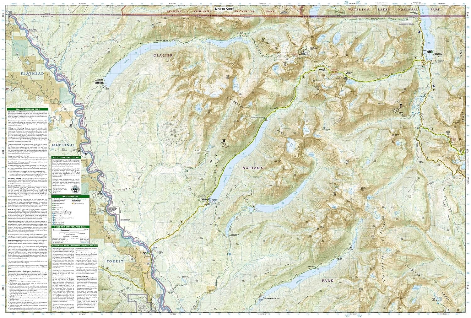 Carte de randonnée n° 313 - Parc national des Glaciers, North Fork (Montana) | National Geographic carte de randonnée National Geographic 