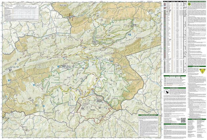 Carte de randonnée n° 318 - Mount Rogers High Country (Californie) | National Geographic carte de randonnée National Geographic 