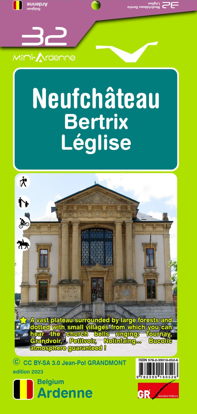Carte de randonnée n° 32 - Neufchâteau, Bertrix, Léglise | Mini Planet carte pliée Mini Planet 