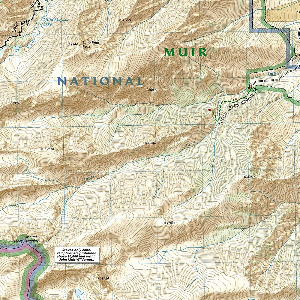 Carte de randonnée n° 322 - Mont Whitney (Californie) | National Geographic carte de randonnée National Geographic 