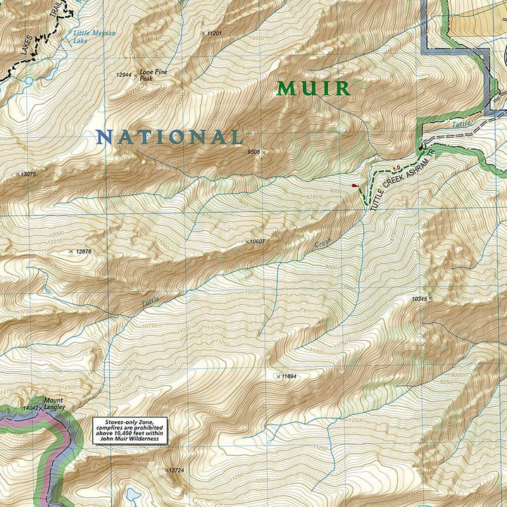 Carte de randonnée n° 322 - Mont Whitney (Californie) | National Geographic carte de randonnée National Geographic 