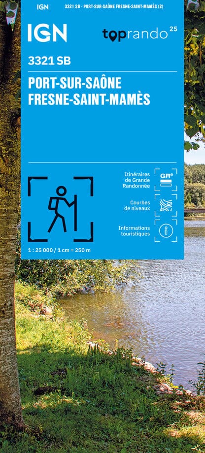Carte de randonnée n° 3321 - Port-sur-Saône, Fresne-St-Mamès | IGN - Série Bleue carte de randonnée IGN 