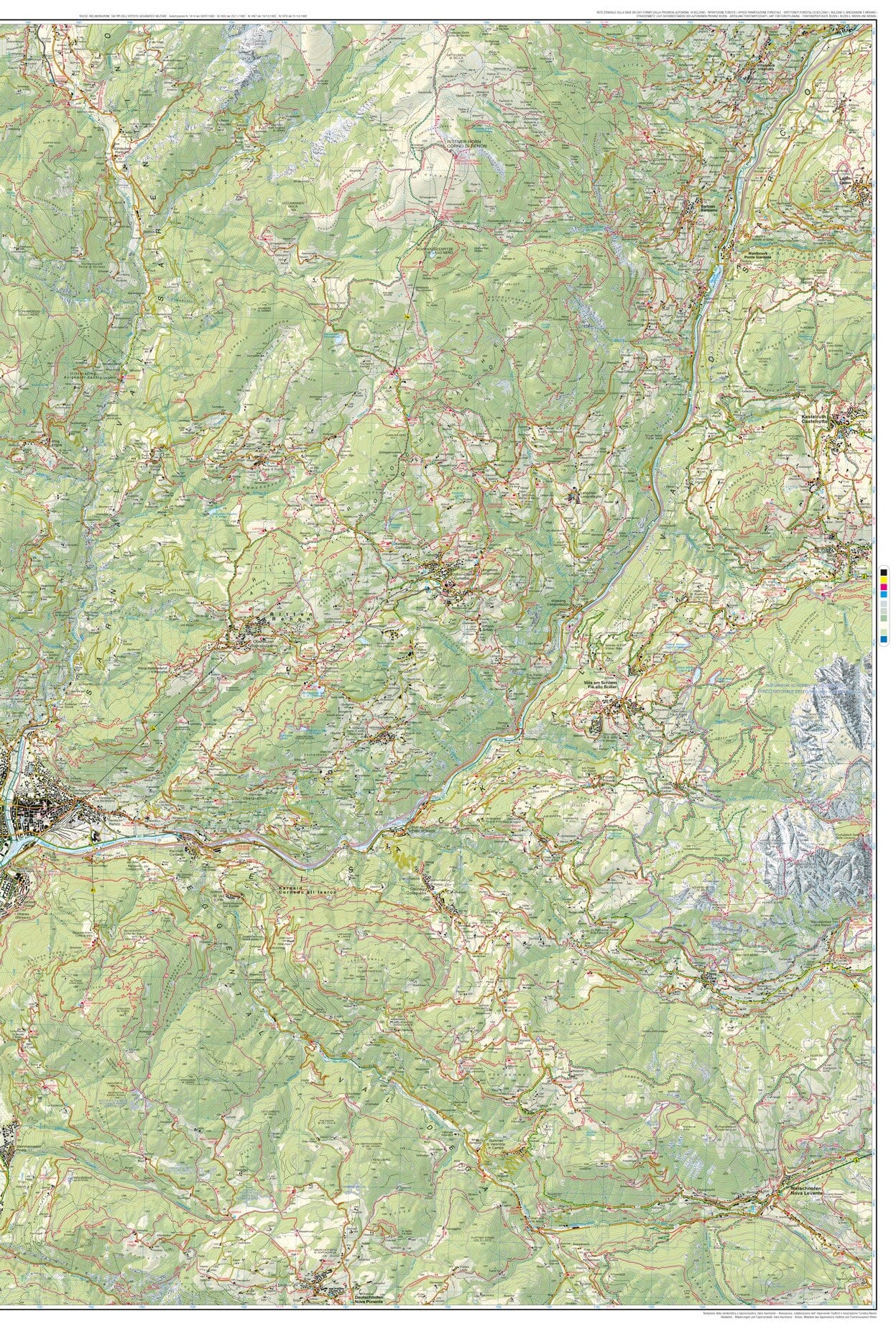 Carte de randonnée n° 34 - Bolzano et Renon (Italie) | Tabacco carte de randonnée Tabacco