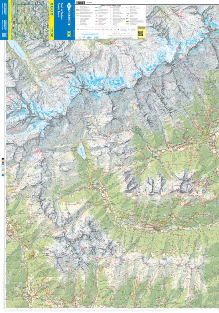 Carte de randonnée n° 36 - Campo Tures (Italie) | Tabacco carte de randonnée Tabacco 